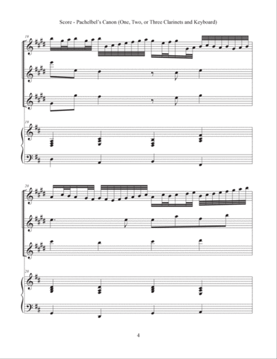 Canon (Clarinet and Keyboard) Bassoon scores gallery preview page 5