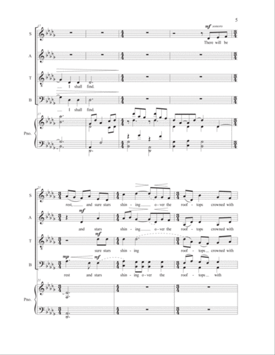 And Sure Stars Shining 4-Part scores gallery preview page 4