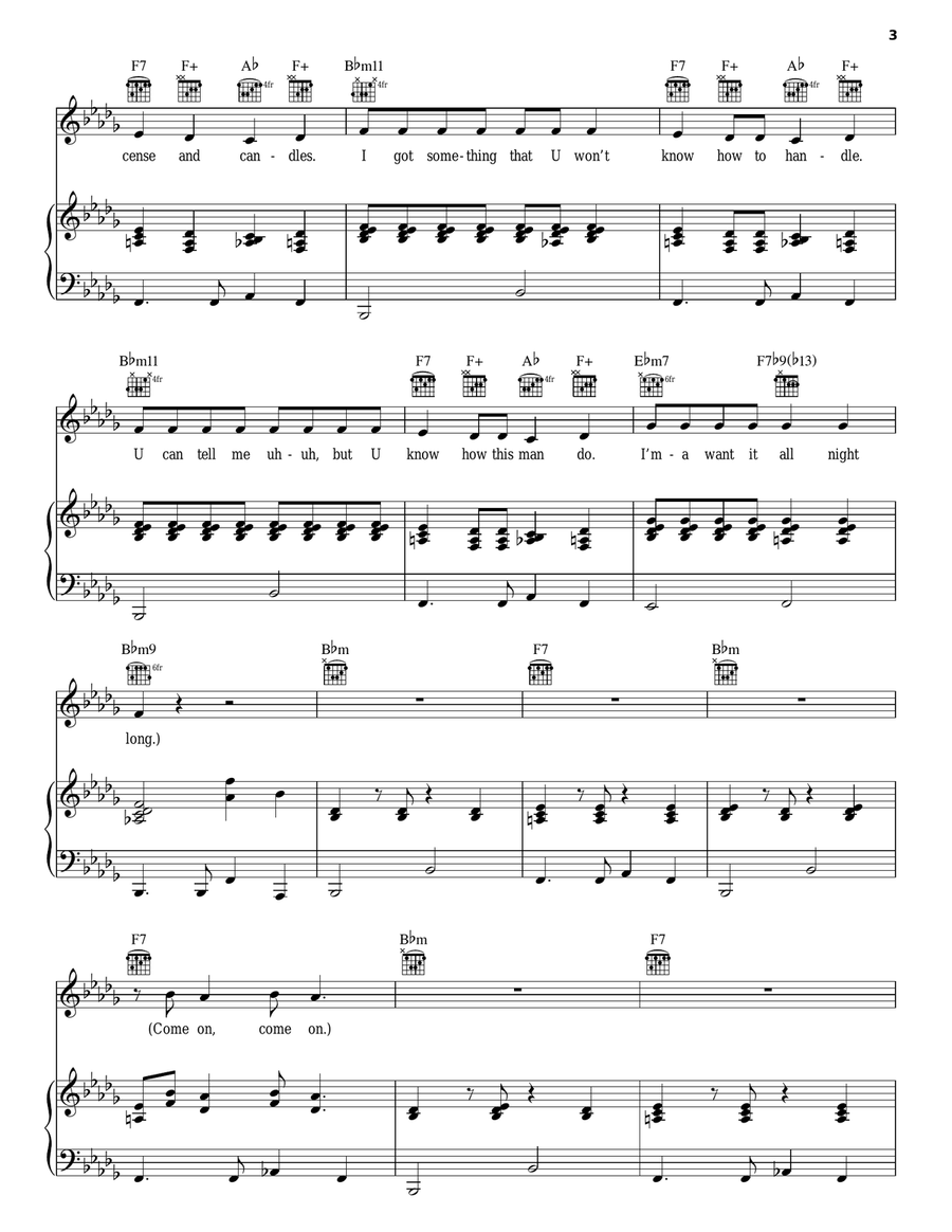 Incense And Candles Piano, Vocal, Guitar scores gallery preview page 3