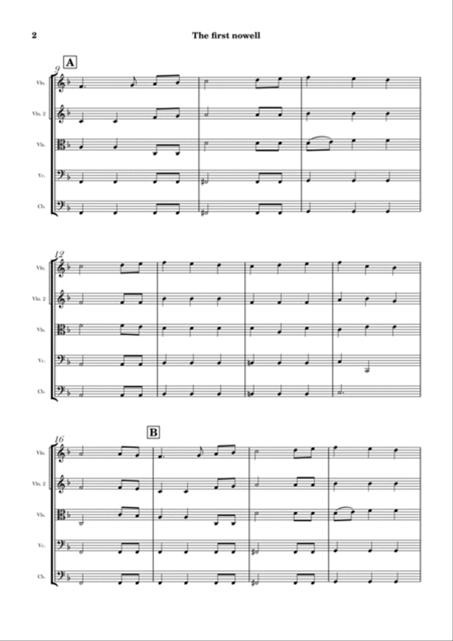 The First nowell String Quintet scores gallery preview page 2