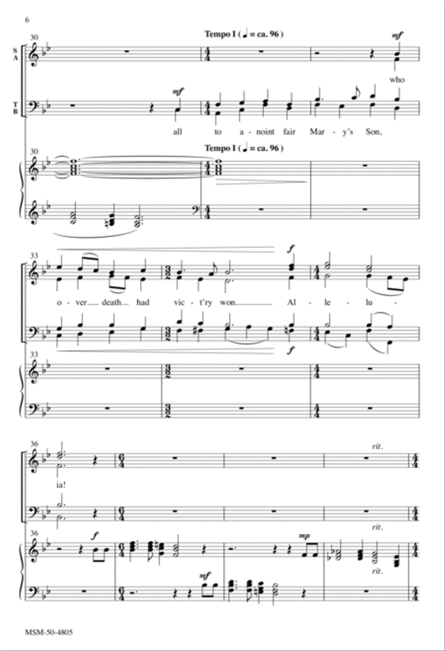On Earth Has Dawned This Day of Days 4-Part scores gallery preview page 6