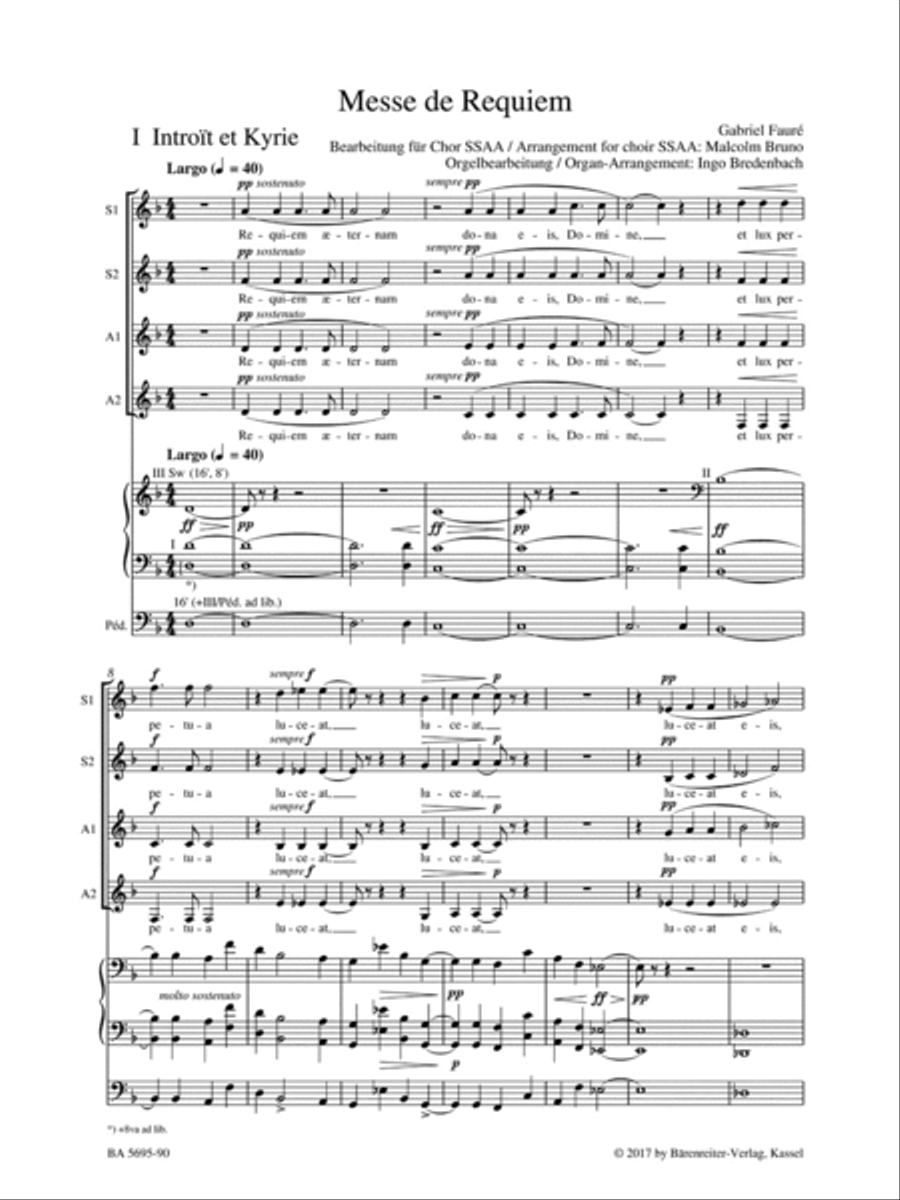 Messe de Requiem op. 48 SSAA scores gallery preview page 2