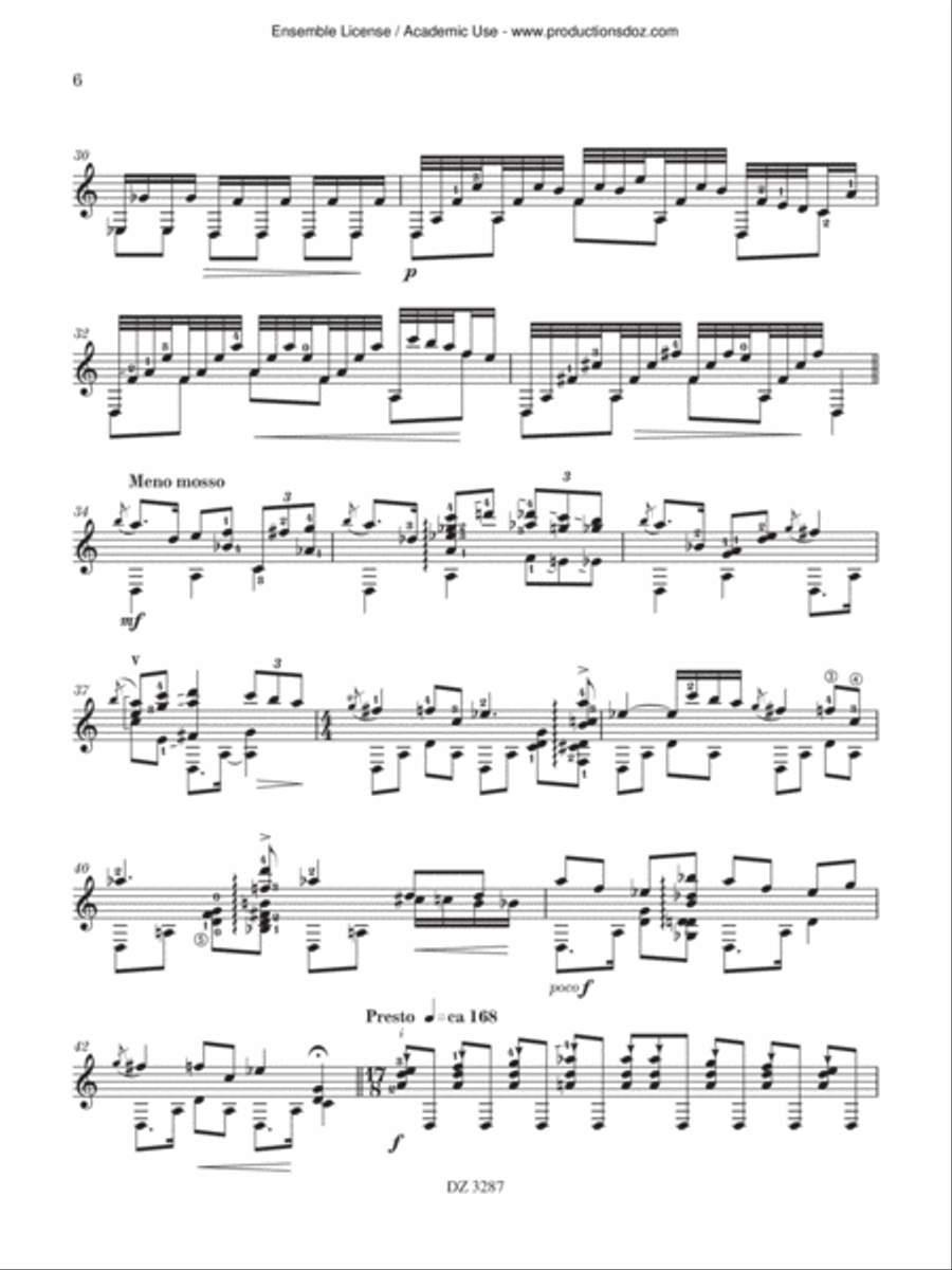 Sonata 44 Sonata 44 Classical Guitar scores gallery preview page 6