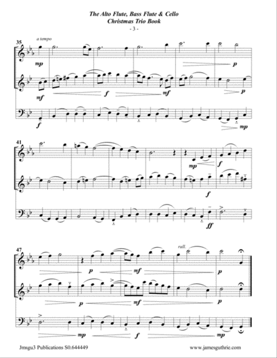 The Alto Flute, Bass Flute & Cello Christmas Trio Book Flute scores gallery preview page 4