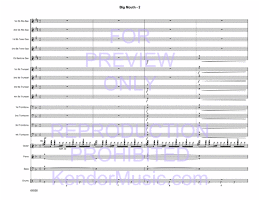 Big Mouth (Full Score) Jazz Ensemble scores gallery preview page 4