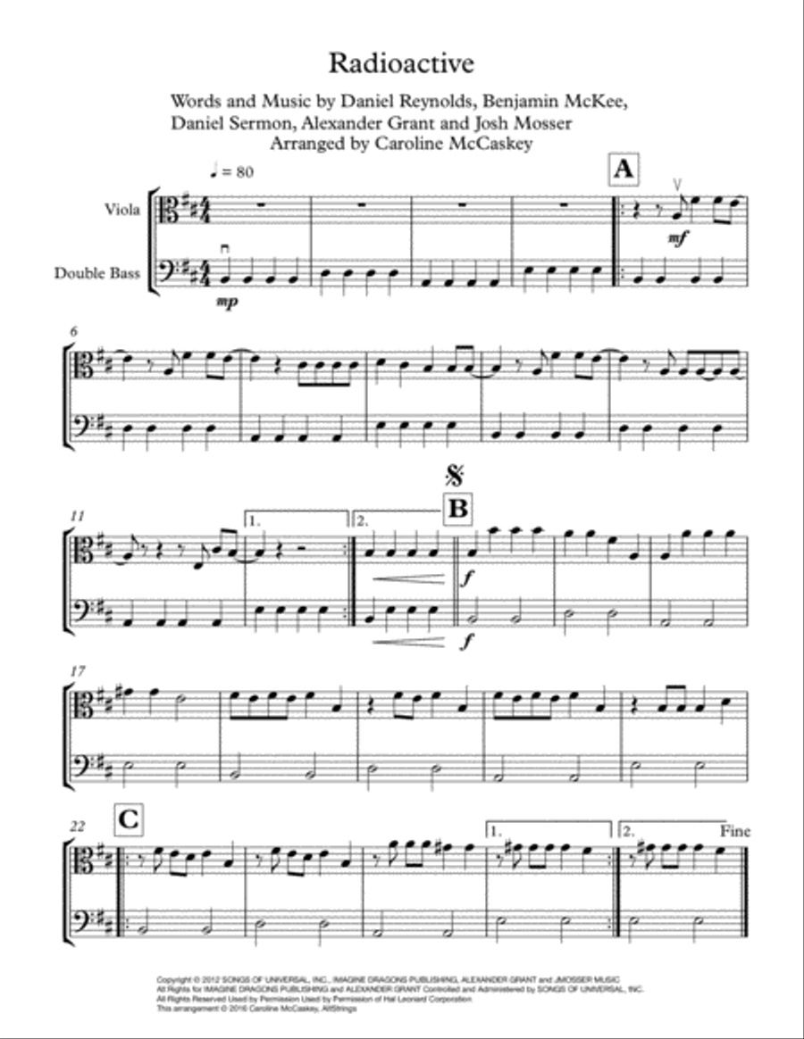 Radioactive String Duet scores gallery preview page 2