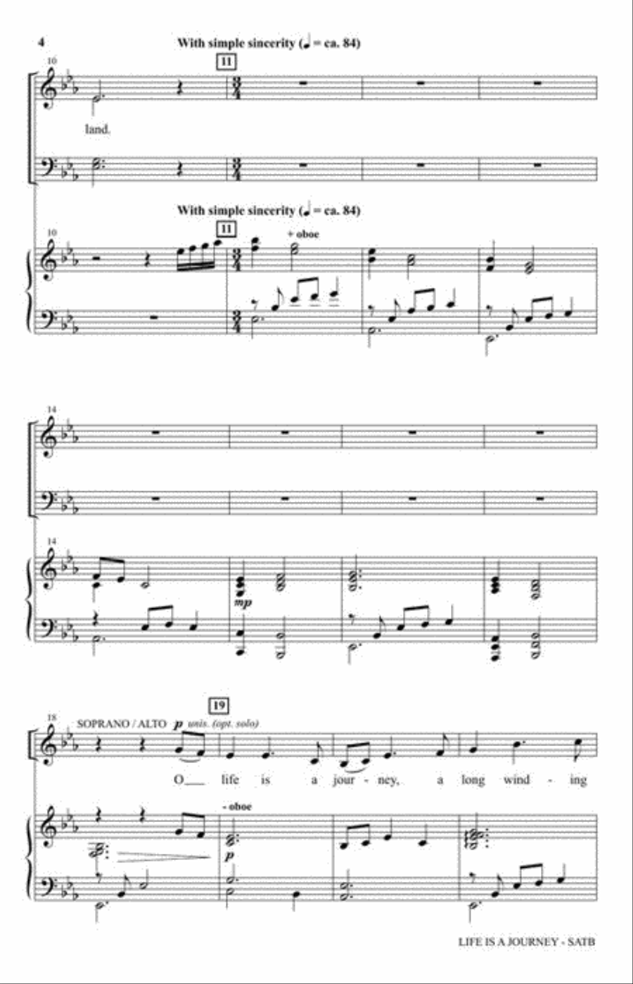 Life Is a Journey 4-Part scores gallery preview page 4
