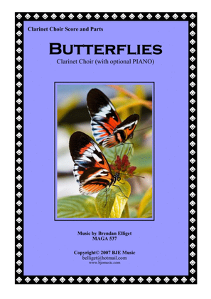 Book cover for Butterflies - Clarinet Choir Score and Parts PDF