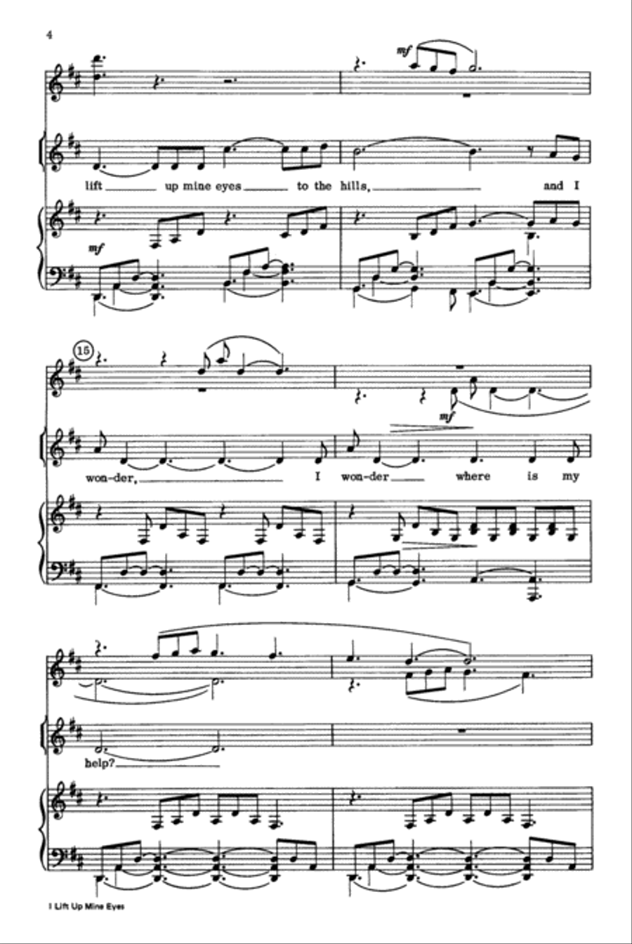 I Lift Up Mine Eyes 4-Part scores gallery preview page 4