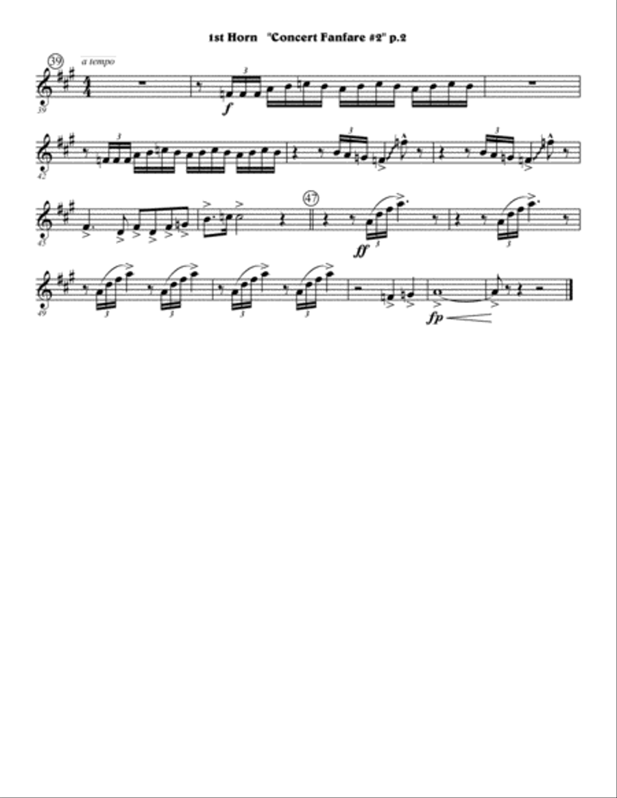 Concert Fanfare #2 Brass Ensemble scores gallery preview page 4