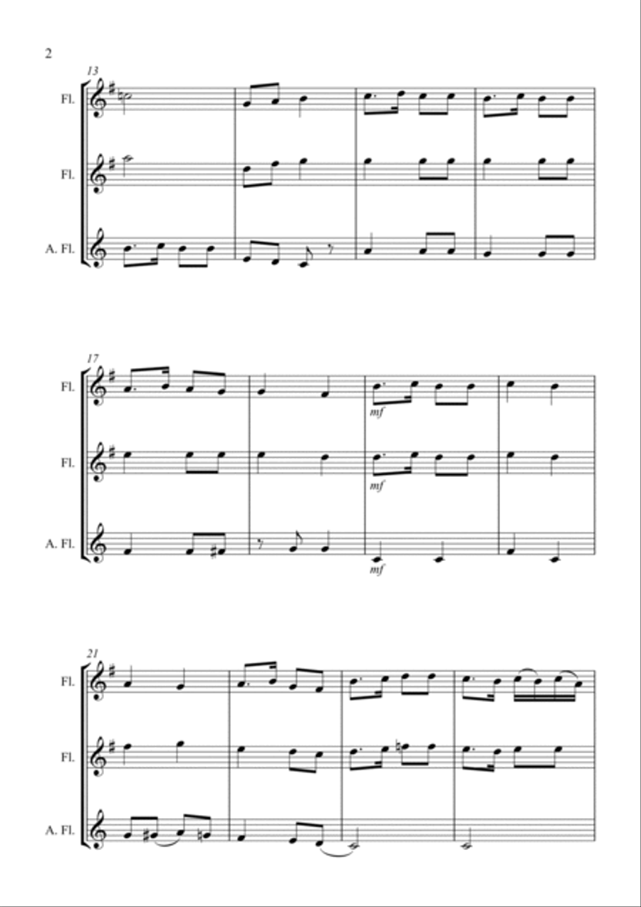 St Anthony Chorale for Beginner Flute Trio Flute Trio scores gallery preview page 2