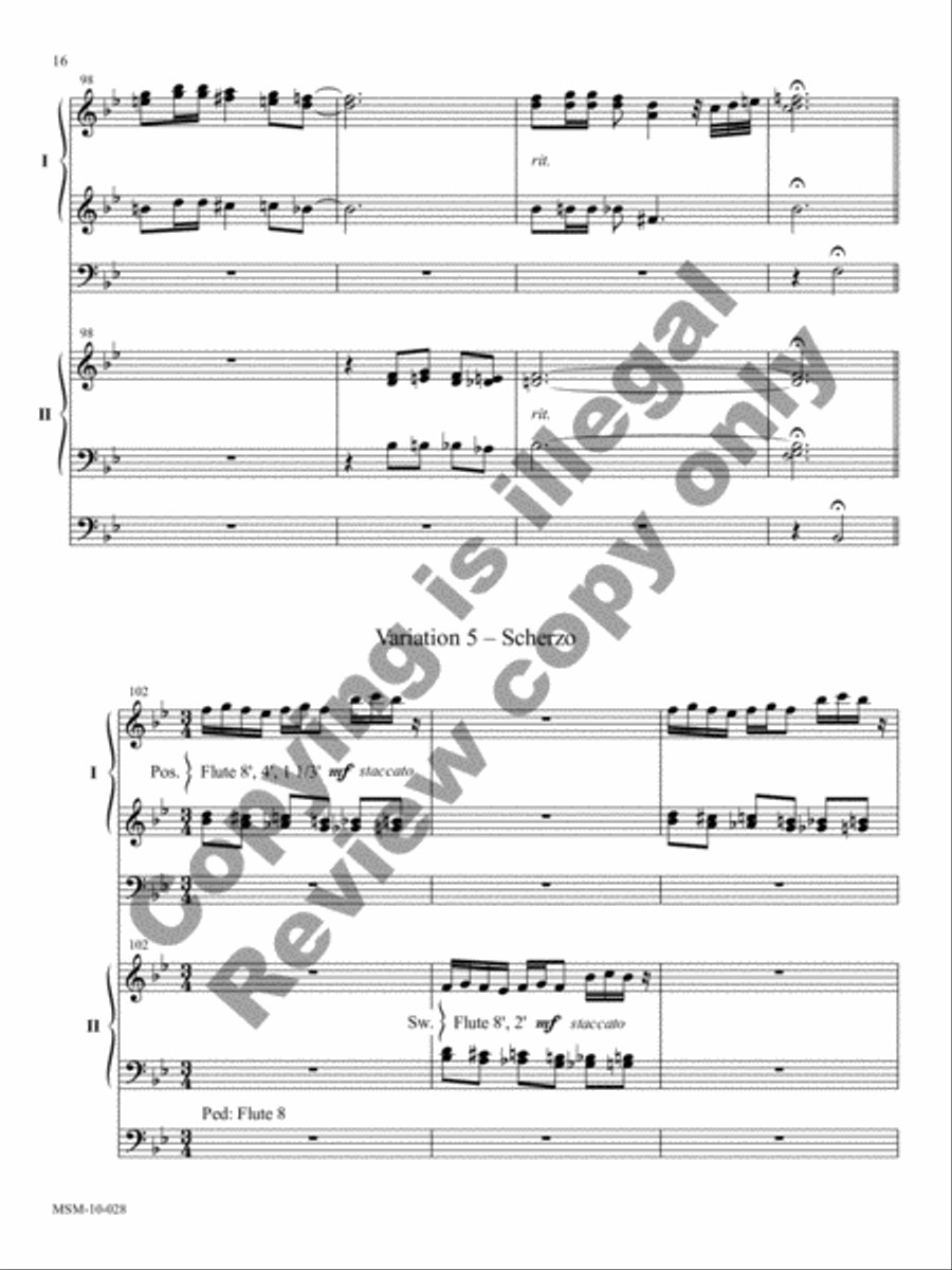 Variations on Veni Creator Spiritus Organ scores gallery preview page 8