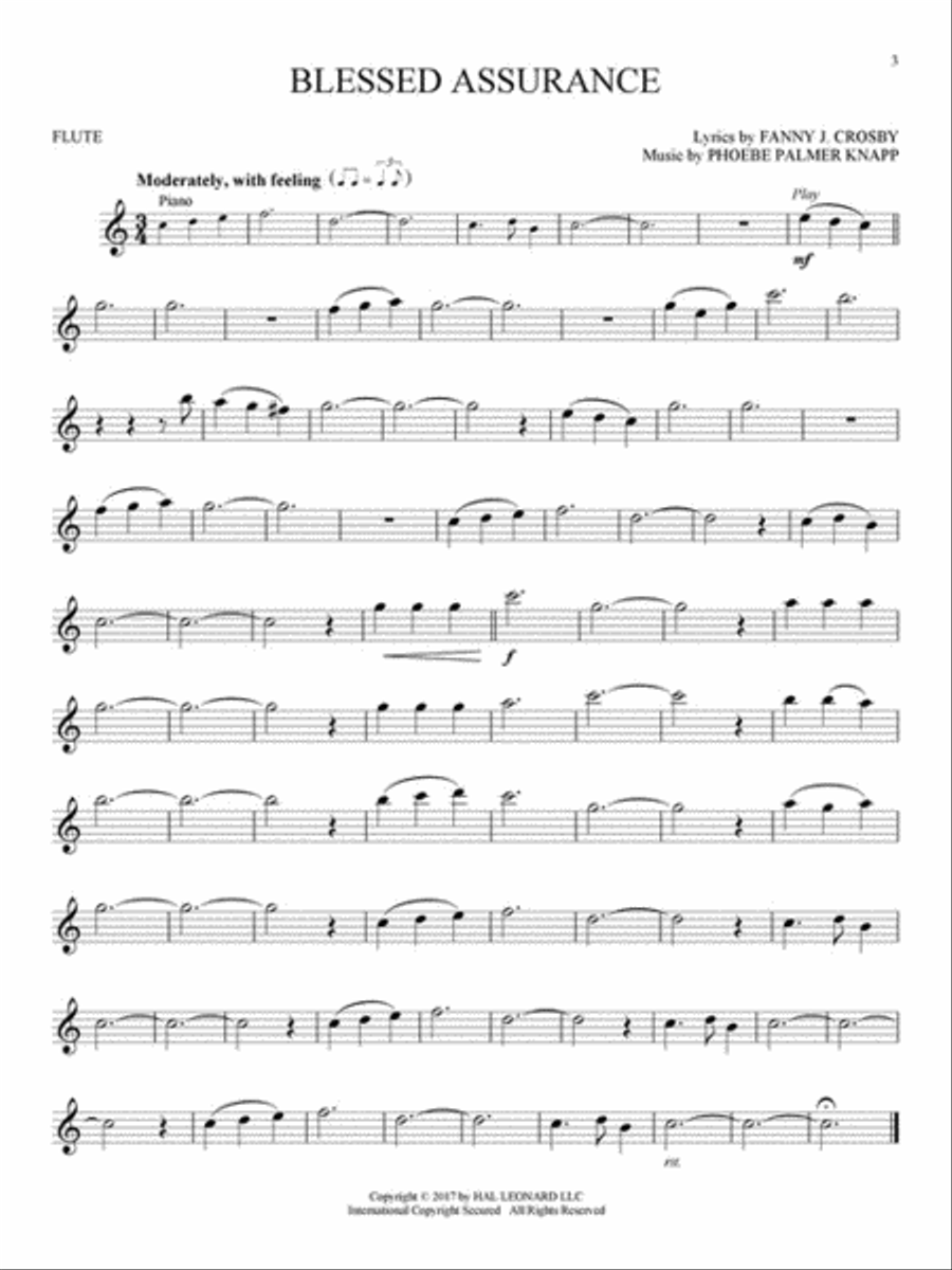 Gospel Hymns for Flute Flute Solo scores gallery preview page 4
