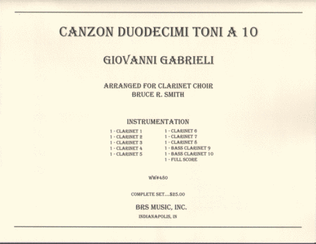 Canzon Duodecimi Toni A 10