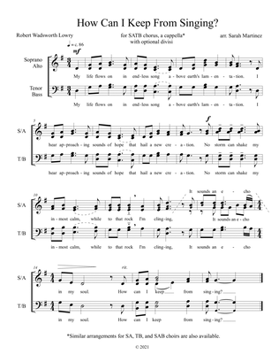 How Can I Keep From Singing? / My Life Flows On in Endless Song (SATB, A Cappella)