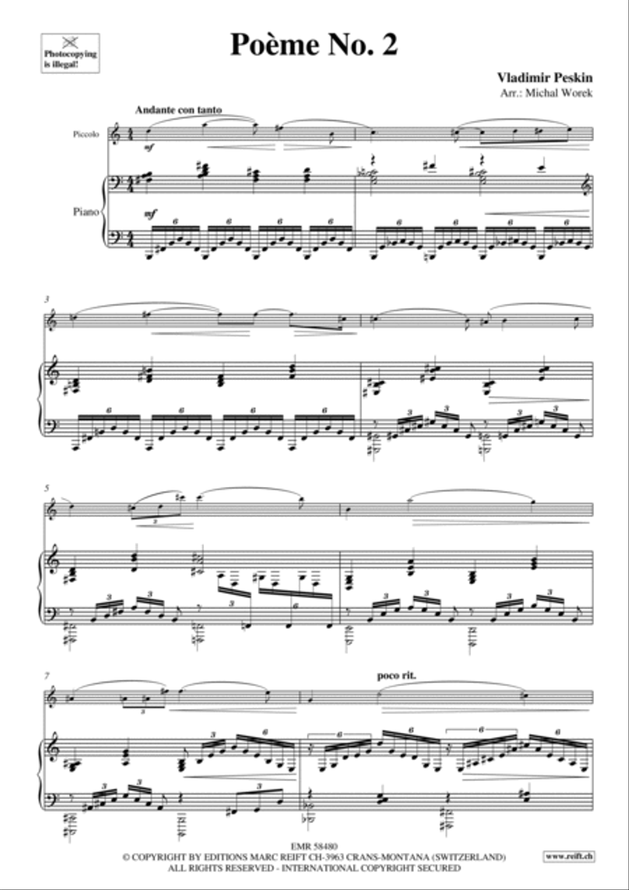 Poeme No. 2 Piccolo scores gallery preview page 4