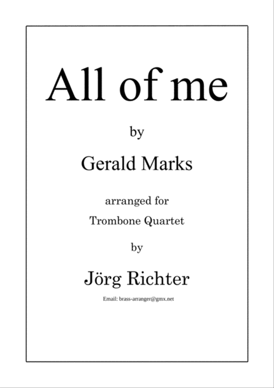 All Of Me Brass Quartet scores gallery preview page 1