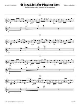 Jazz Lick #2 for Playing Fast
