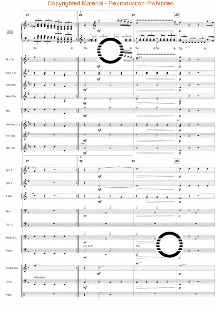 Classical Suite for Piano and Concert Band Concert Band scores gallery preview page 8