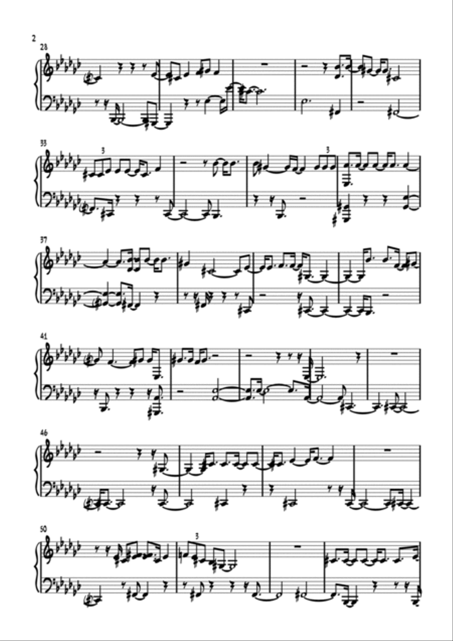 Raise A Hallelujah Piano Solo scores gallery preview page 2