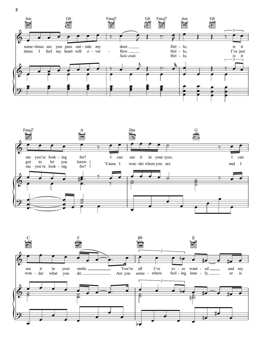 Hello Acoustic Guitar scores gallery preview page 2