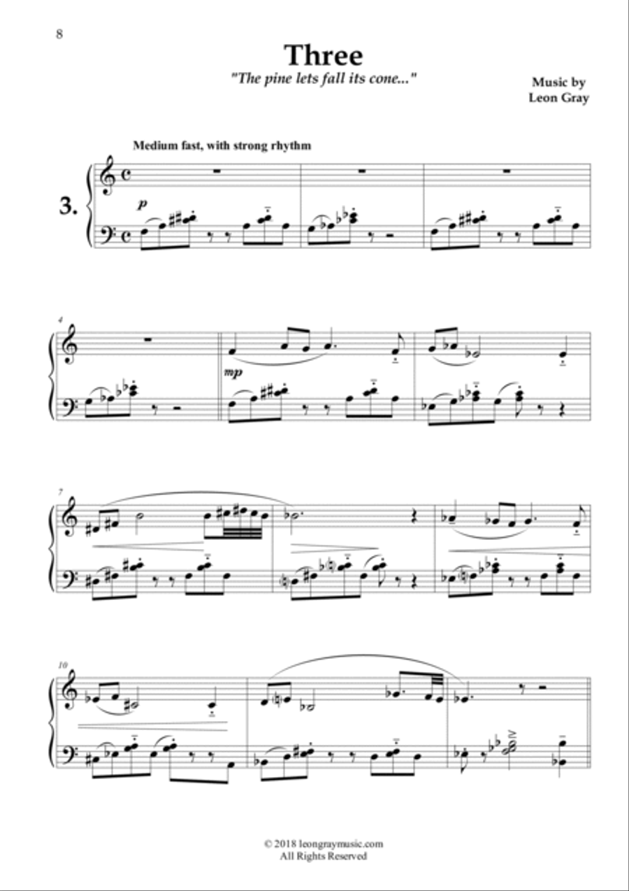 Pine Cone, On Russet Floors (No. 3), Leon Gray Piano Solo scores gallery preview page 2