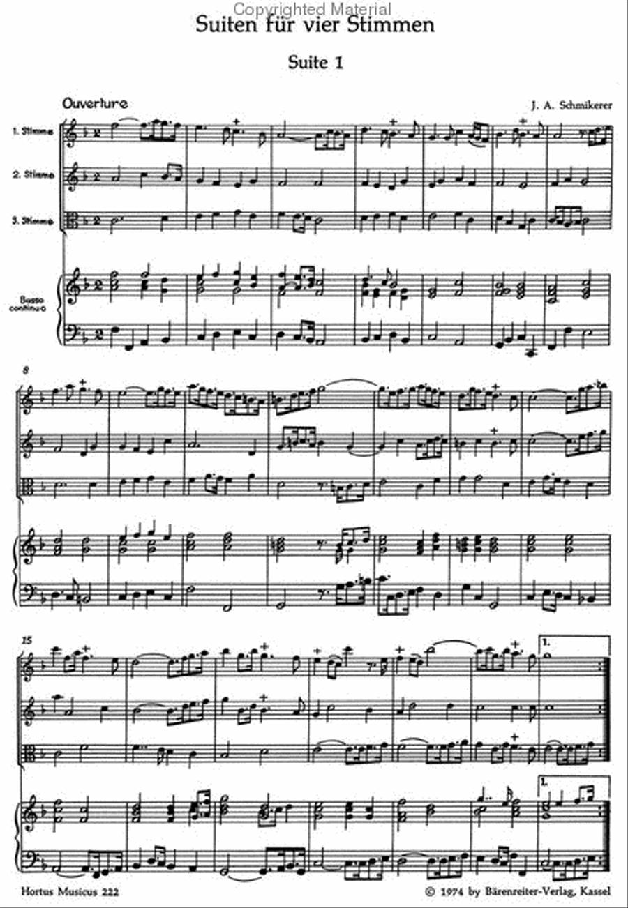 Zwei Suiten for String and / or Wind Instruments (in changing instrumentation) and Basso continuo Double Bass scores gallery preview page 2