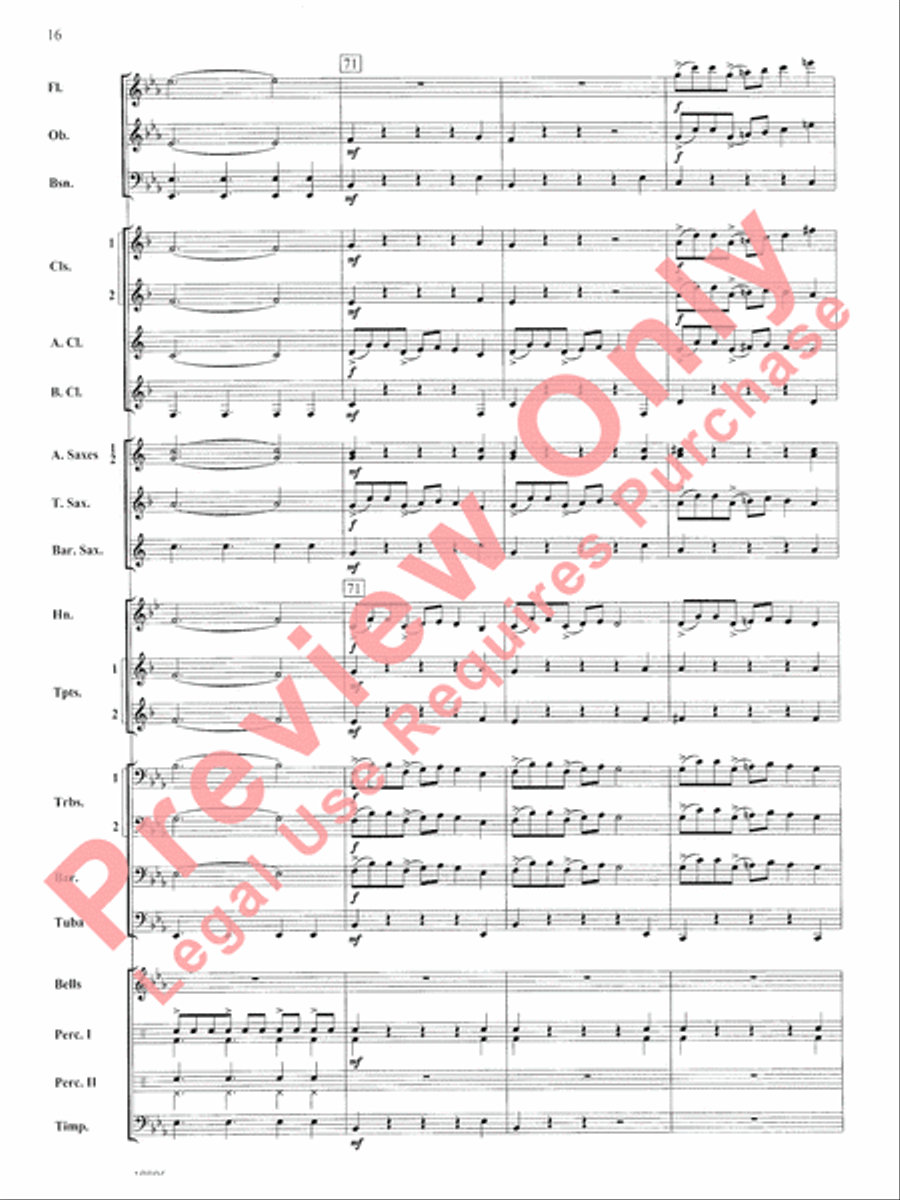 Quintology Concert Band scores gallery preview page 17