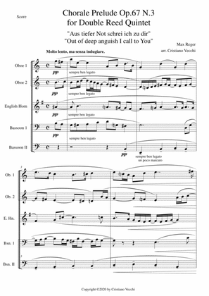 Chorale Prelude Op.67 N.3 for Double Reed Quintet