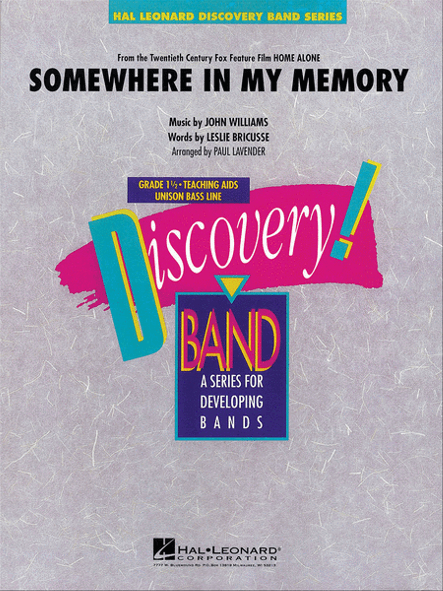 Somewhere in My Memory Concert Band scores gallery preview page 1