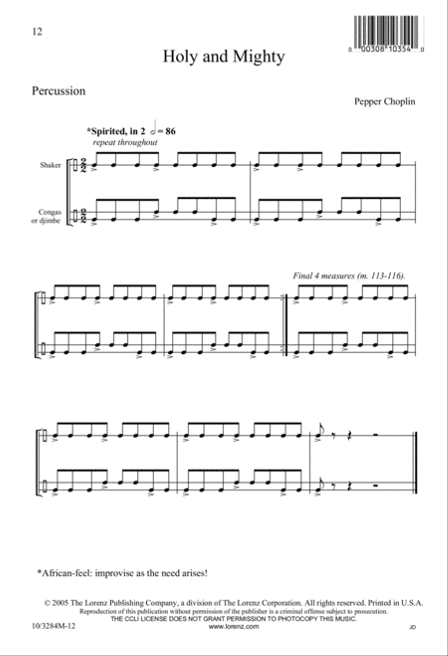 Holy and Mighty Holy and Mighty TTBB scores gallery preview page 12