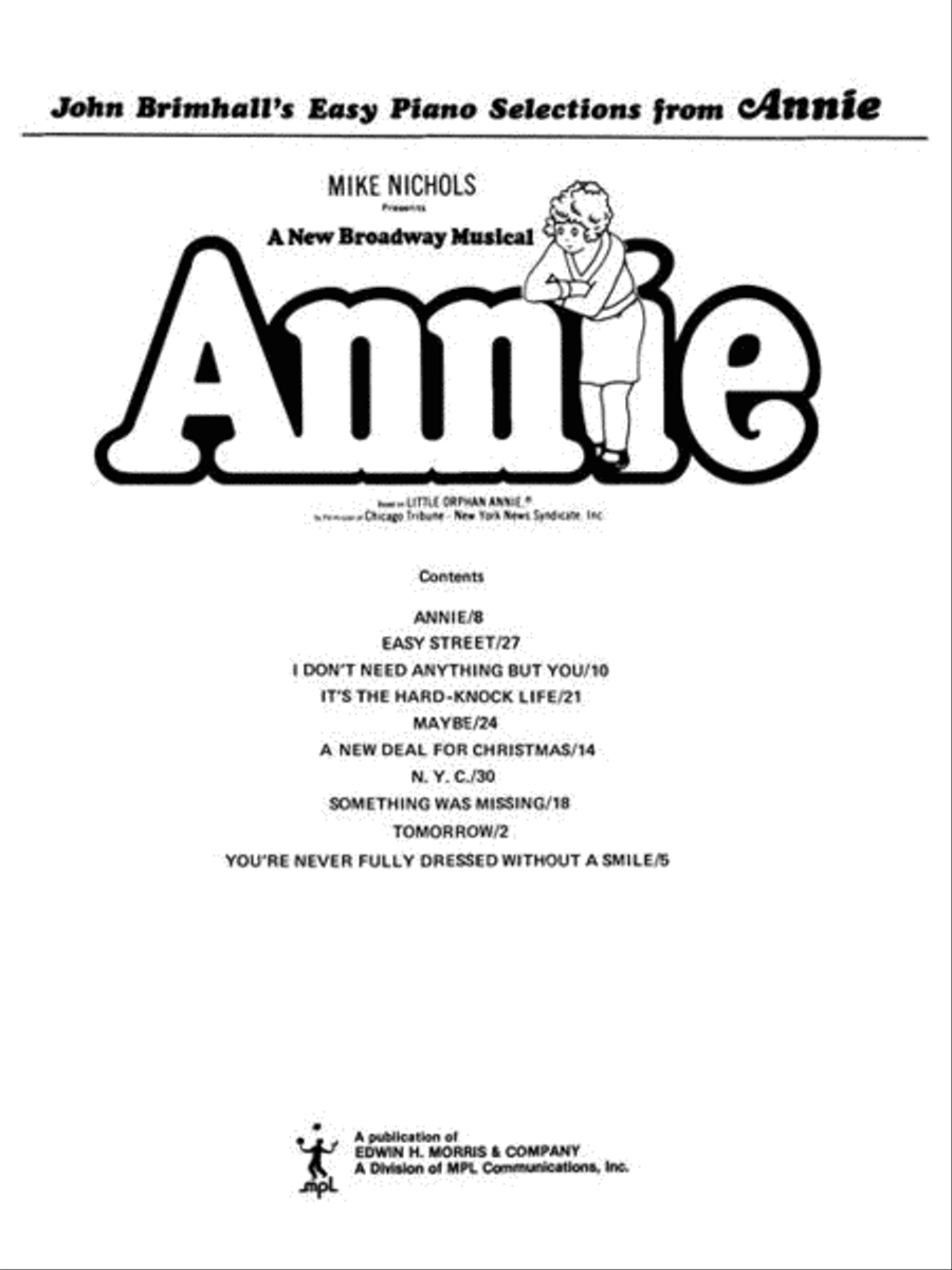 Annie (Broadway) Piano scores gallery preview page 4