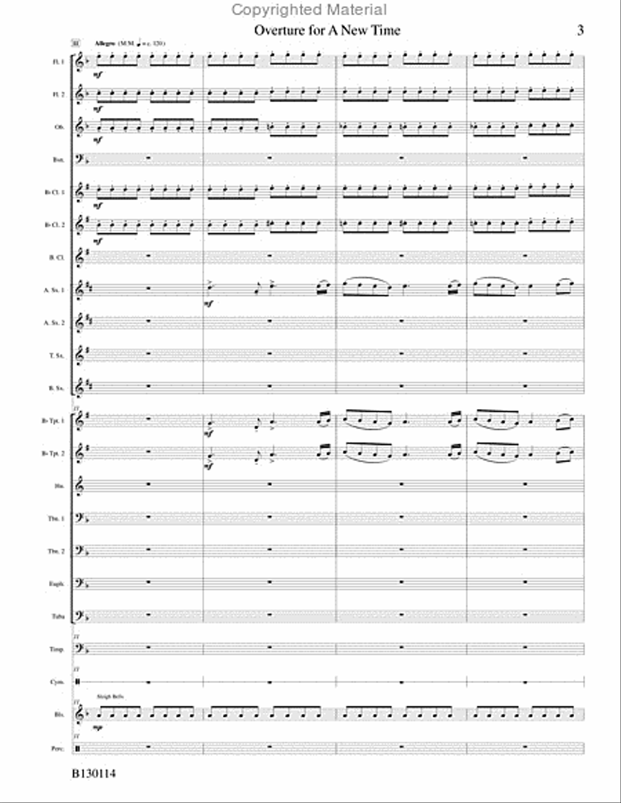 Overture for A New Time Concert Band scores gallery preview page 6