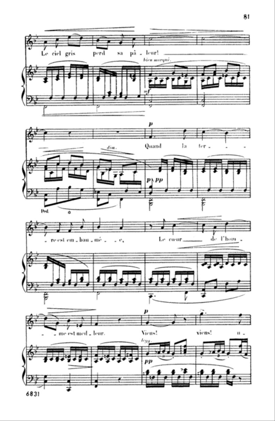 Bizet: Twenty Melodies-- Soprano or Tenor (French) Voice scores gallery preview page 2