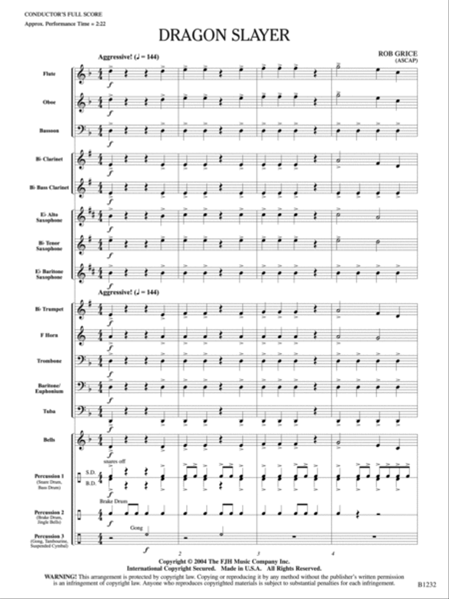 Dragon Slayer: Score Concert Band scores gallery preview page 3