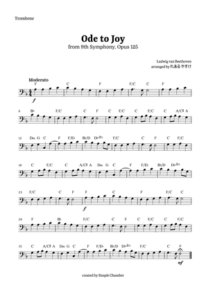 Ode to Joy for Trombone Solo by Beethoven Opus 125