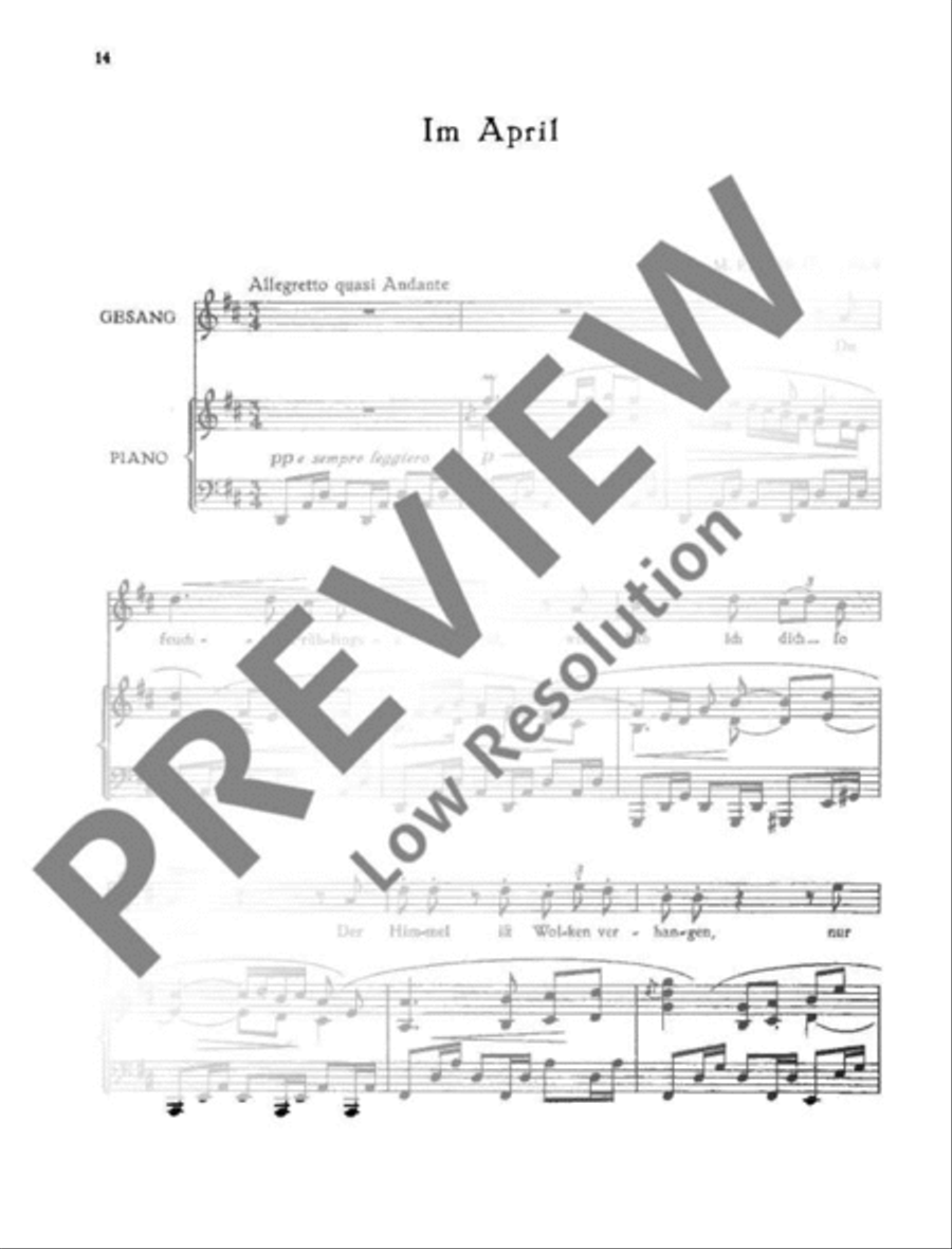 Lieder Medium Voice scores gallery preview page 15