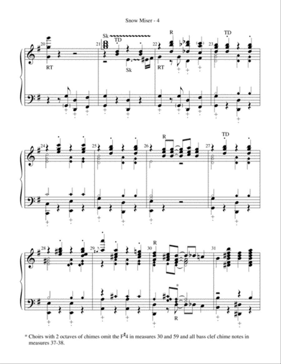 Snow Miser Handbell Choir scores gallery preview page 4