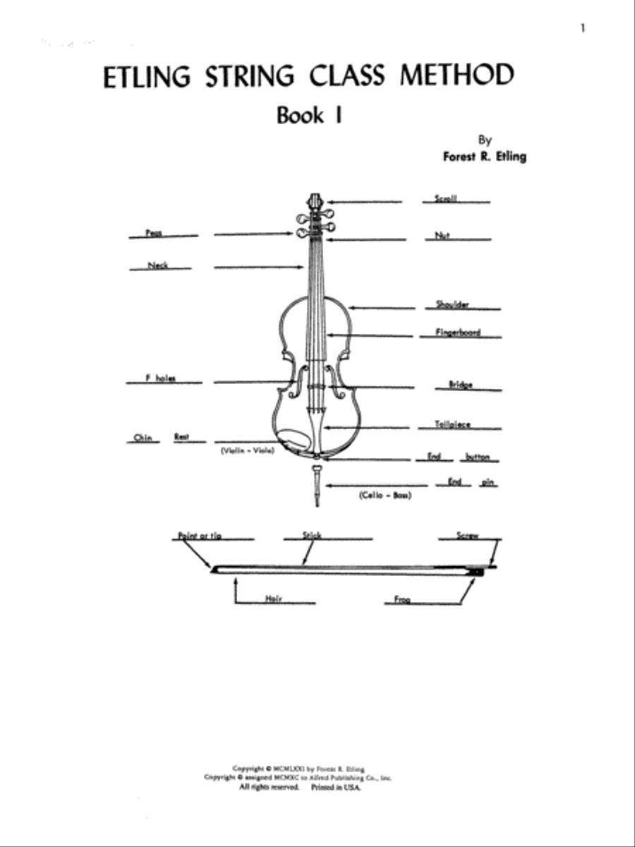 Etling String Class Method, Book 1