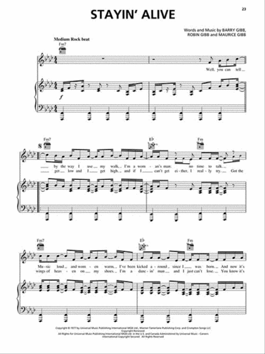 Bee Gees Bee Gees Piano, Vocal, Guitar scores gallery preview page 4