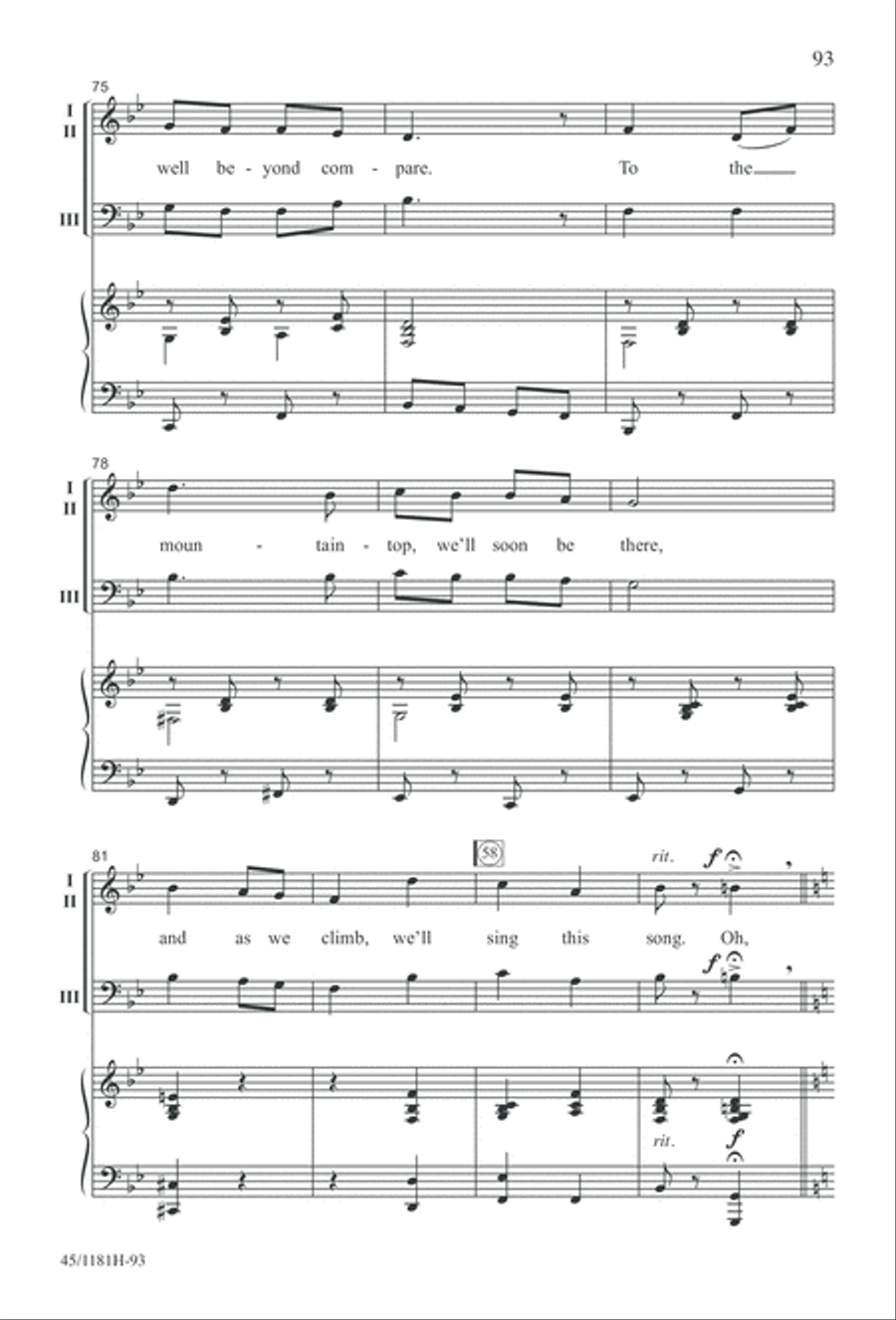 Contemporary Choral Classics 3-Part scores gallery preview page 93