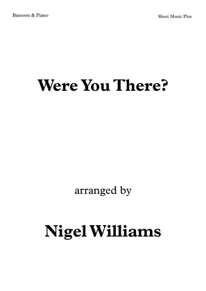Book cover for Were You There? for Bassoon and Piano