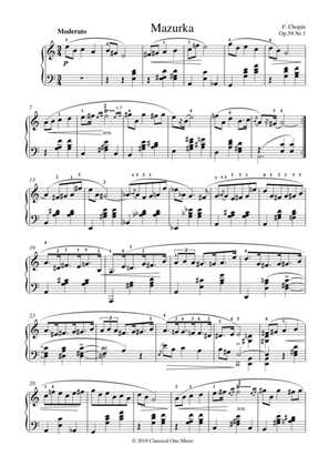 Chopin - Mazurka Op. 59 No.1 for piano solo