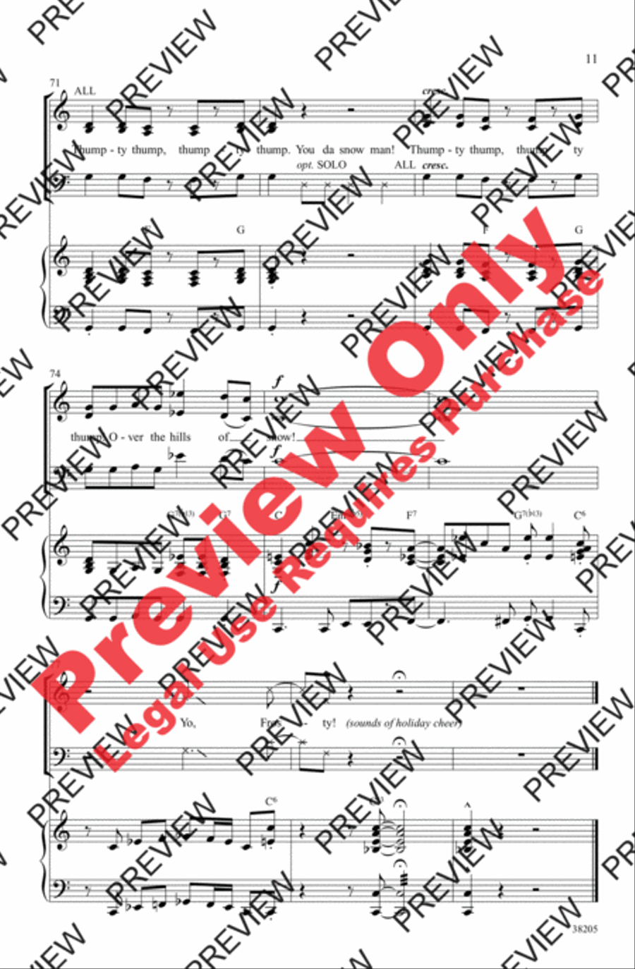Frosty the Snowman 3-Part scores gallery preview page 11