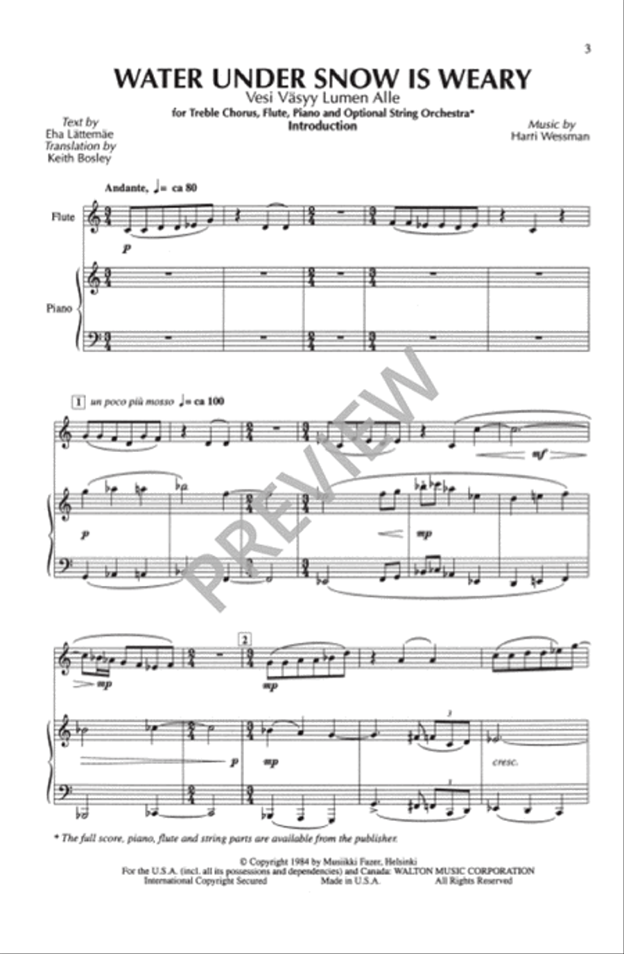 Water Under Snow Is Weary (Vocal Score) SSAA scores gallery preview page 2
