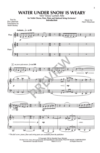 Water Under Snow Is Weary (Vocal Score) image number null
