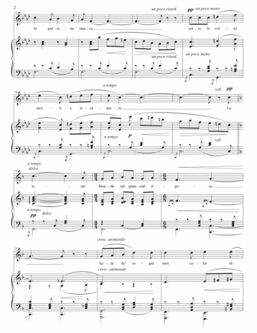 MASCAGNI: Serenata (transposed to F minor)