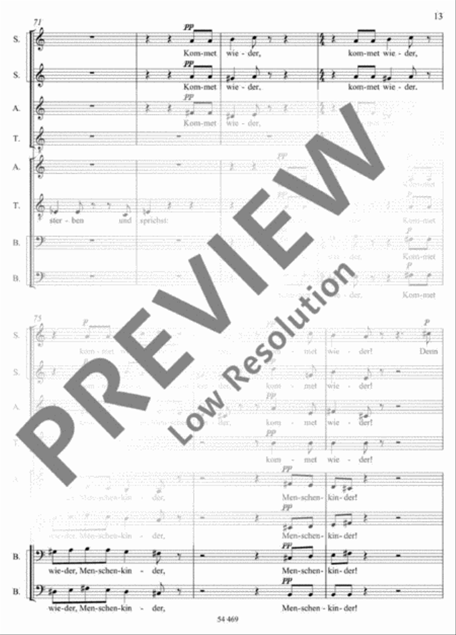 Mitten wir im Leben sind SSAATTBB scores gallery preview page 14