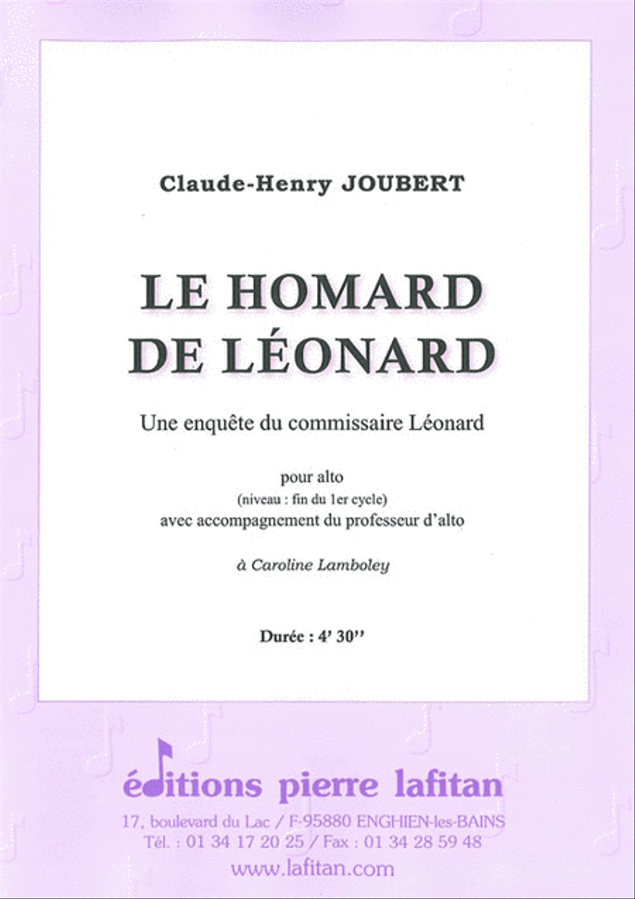 Le Homard de Léonard Viola scores gallery preview page 1