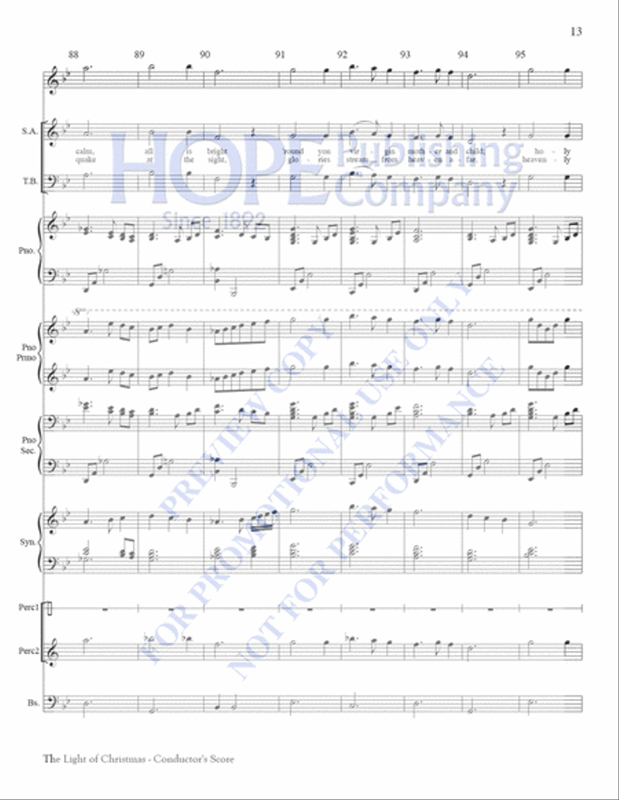 The Light of Christmas Choir scores gallery preview page 14